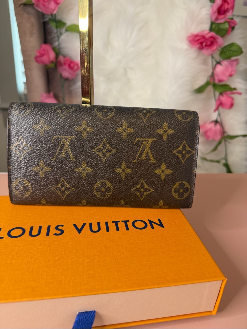 Louis Vuitton Vintage Monogram Sarah Wallet Envelope Long Brown w/COA and Box - Picture 2 of 13